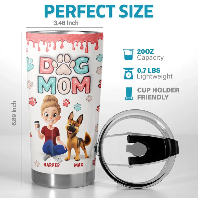 Dogs Are My Heart - Dog Personalized Custom 3D Inflated Effect Printed Tumbler - Gift For Pet Owners, Pet Lovers