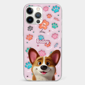 Loyal Hearts Have Four Paws- Dog Personalized Custom 3D Inflated Effect Printed Clear Phone Case - Gift For Pet Owners, Pet Lover