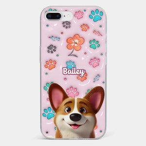 Loyal Hearts Have Four Paws- Dog Personalized Custom 3D Inflated Effect Printed Clear Phone Case - Gift For Pet Owners, Pet Lover