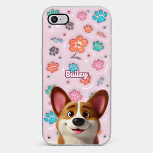 Loyal Hearts Have Four Paws- Dog Personalized Custom 3D Inflated Effect Printed Clear Phone Case - Gift For Pet Owners, Pet Lover