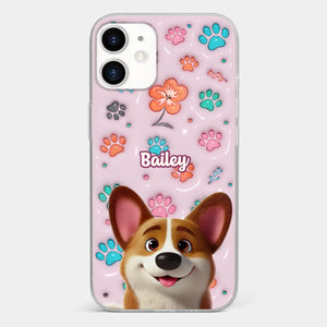 Loyal Hearts Have Four Paws- Dog Personalized Custom 3D Inflated Effect Printed Clear Phone Case - Gift For Pet Owners, Pet Lover