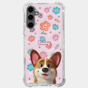 Loyal Hearts Have Four Paws- Dog Personalized Custom 3D Inflated Effect Printed Clear Phone Case - Gift For Pet Owners, Pet Lover