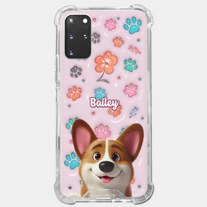 Loyal Hearts Have Four Paws- Dog Personalized Custom 3D Inflated Effect Printed Clear Phone Case - Gift For Pet Owners, Pet Lover