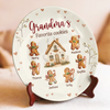 Grandma's Favorite Cookies - Family Personalized Custom Ceramic Plate - Mother's Day, Gift For Mom, Grandma