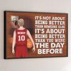 Chase Progress, Not Perfection - Personalized Custom Horizontal Poster - Gift For Sport Lovers, Sport Players
