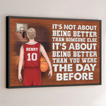 Chase Progress, Not Perfection - Personalized Custom Horizontal Poster - Gift For Sport Lovers, Sport Players