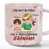 I'm Not Retired, I'm A Professional Grandma - Family Personalized Custom Marble Mug - Mother's Day, Gift For Mom, Grandma