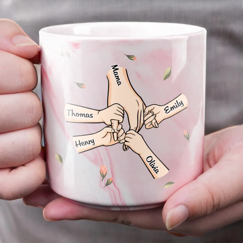 A Grandmother's Love Is Forever And Always - Family Personalized Custom Marble Mug - Mother's Day, Gift For Mom, Grandma