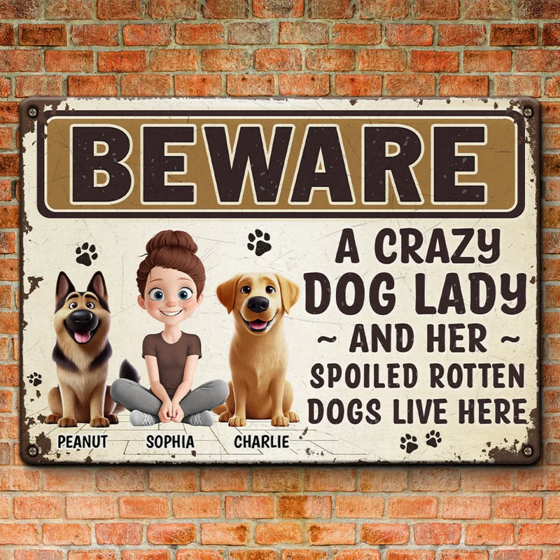 A House Is Not A Home Without A Dog - Dog Personalized Custom Home Decor Metal Sign - House Warming Gift For Pet Owners, Pet Lovers