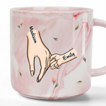 A Grandmother's Love Is Forever And Always - Family Personalized Custom Marble Mug - Mother's Day, Gift For Family