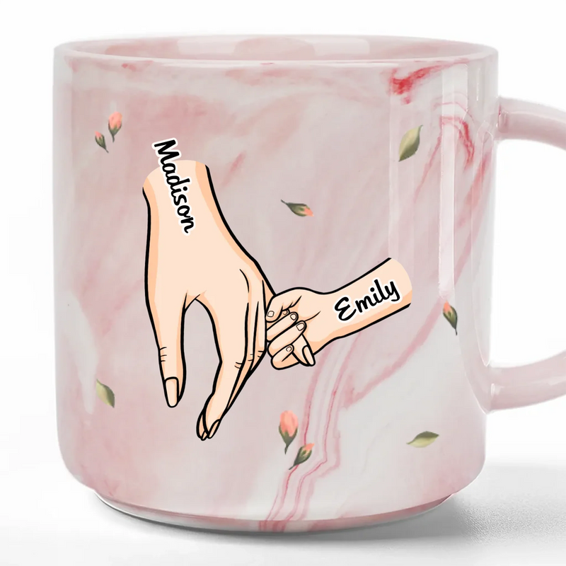 A Grandmother's Love Is Forever And Always - Family Personalized Custom Marble Mug - Mother's Day, Gift For Mom, Grandma