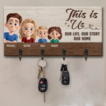 Family Is Our Greatest Blessing - Family Personalized Custom Home Decor Key Hanger, Key Holder - House Warming Gift For Family Members