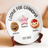 Grandma’s Cookie Plate, Full Of Love - Family Personalized Custom Ceramic Plate - Mother's Day, Gift For Mom, Grandma
