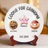 Grandma’s Cookie Plate, Full Of Love - Family Personalized Custom Ceramic Plate - Mother's Day, Gift For Mom, Grandma
