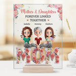 Forever Linked, Always Loved - Family Personalized Custom Rectangle Shaped Acrylic Plaque - Mother's Day, Gift For Mom, Daughter