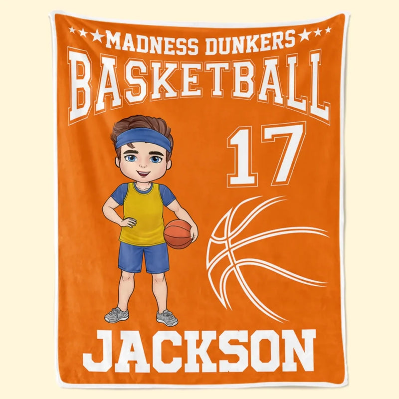 Dream Big, Play Hard - Personalized Custom Blanket - Gift For Sport Lovers, Sport Players