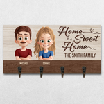 Family Is Our Greatest Blessing - Family Personalized Custom Home Decor Key Hanger, Key Holder - House Warming Gift For Family Members