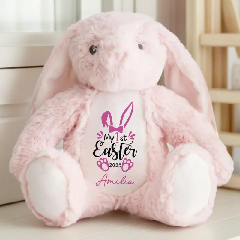 Ears Full Of Joy, Heart Full Of Love - Family Personalized Custom Easter Bunny Plush - Easter Gift For Baby Kids, Newborn Baby