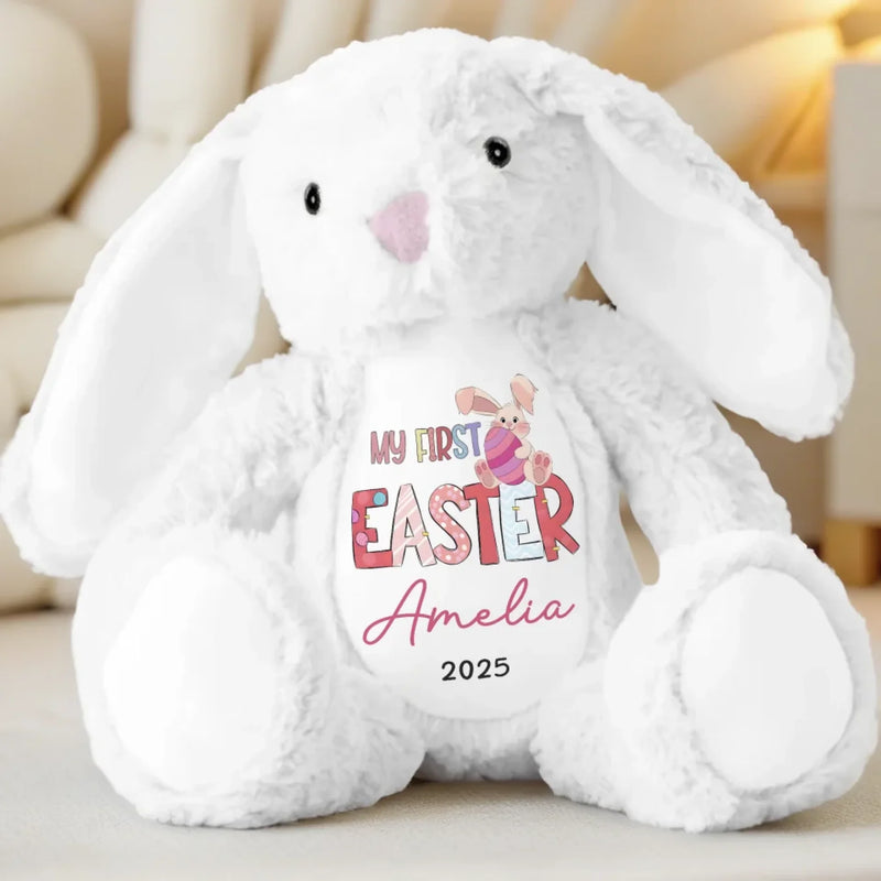 Soft As A Bunny, Sweet As Easter Candy - Family Personalized Custom Easter Bunny Plush - Easter Gift For Baby Kids, Newborn Baby