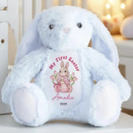 A Bunny Hug From Grandma’s Heart - Family Personalized Custom Easter Bunny Plush - Easter Gift For Baby Kids, Newborn Baby