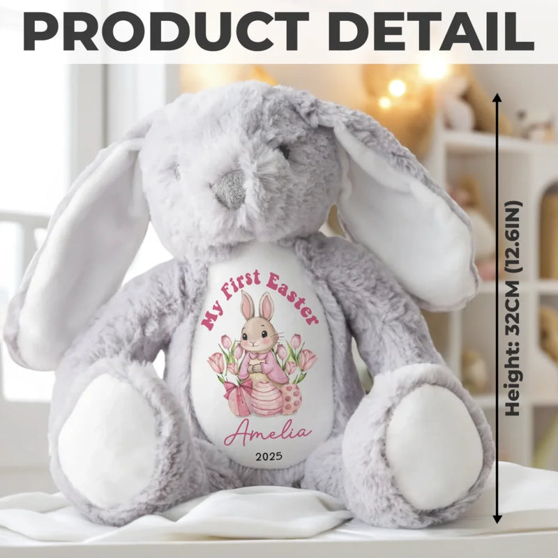 A Bunny Hug From Grandma’s Heart - Family Personalized Custom Easter Bunny Plush - Easter Gift For Baby Kids, Newborn Baby
