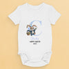 Bunny Kisses And Easter Wishes - Family Personalized Custom Baby Onesie - Easter Gift For Baby Kids, Newborn Baby