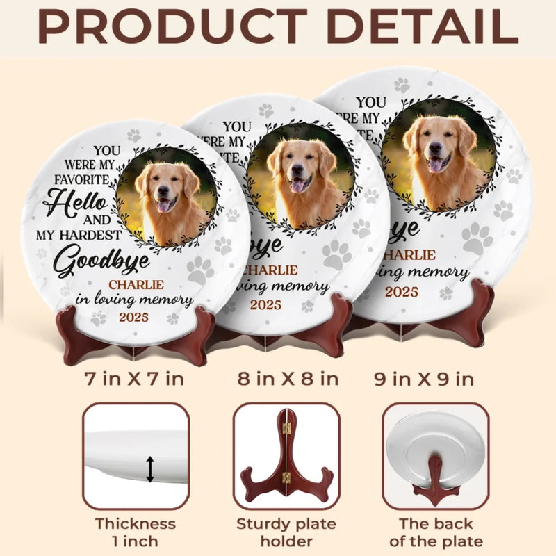 Custom Photo Rest In Peace, Sweet Soul - Memorial Personalized Custom Ceramic Plate - Sympathy Gift For Pet Owners, Pet Lovers