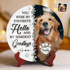 Custom Photo Your Paw Prints Are Forever On My Heart - Memorial Personalized Custom Ceramic Plate - Sympathy Gift For Pet Owners, Pet Lovers