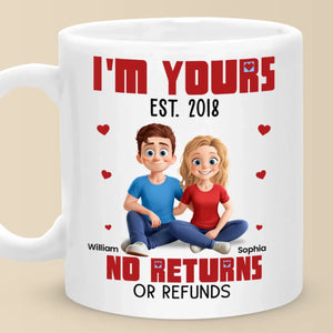 Une fois à toi, toujours à toi - Mug personnalisé pour couple - Cadeau pour mari et femme, anniversaire