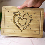 Custom Name Grandma Family Gifts - Personalized Cutting Board