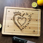 Custom Name Grandma Family Gifts - Personalized Cutting Board