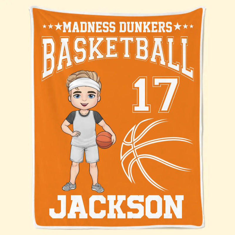 Dream Big, Play Hard - Personalized Custom Blanket - Gift For Sport Lovers, Sport Players