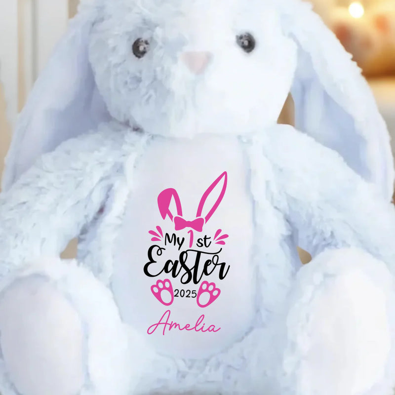Ears Full Of Joy, Heart Full Of Love - Family Personalized Custom Easter Bunny Plush - Easter Gift For Baby Kids, Newborn Baby