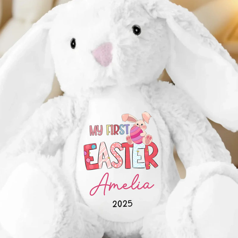 Soft As A Bunny, Sweet As Easter Candy - Family Personalized Custom Easter Bunny Plush - Easter Gift For Baby Kids, Newborn Baby