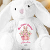 A Bunny Hug From Grandma’s Heart - Family Personalized Custom Easter Bunny Plush - Easter Gift For Baby Kids, Newborn Baby