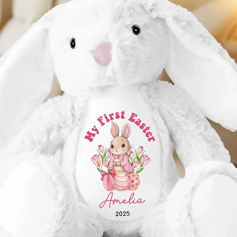 A Bunny Hug From Grandma’s Heart - Family Personalized Custom Easter Bunny Plush - Easter Gift For Baby Kids, Newborn Baby