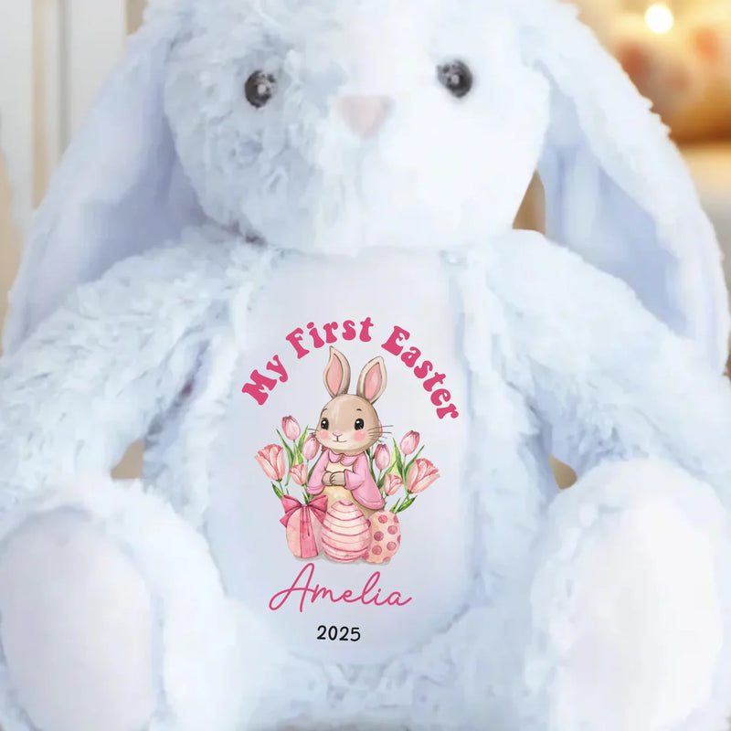 A Bunny Hug From Grandma’s Heart - Family Personalized Custom Easter Bunny Plush - Easter Gift For Baby Kids, Newborn Baby
