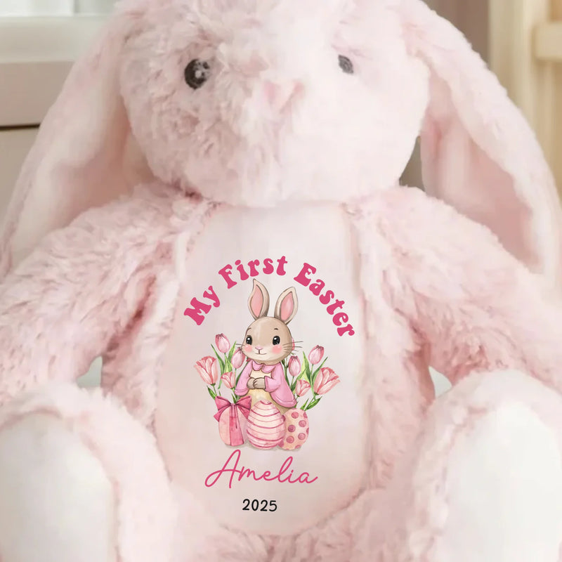 A Bunny Hug From Grandma’s Heart - Family Personalized Custom Easter Bunny Plush - Easter Gift For Baby Kids, Newborn Baby