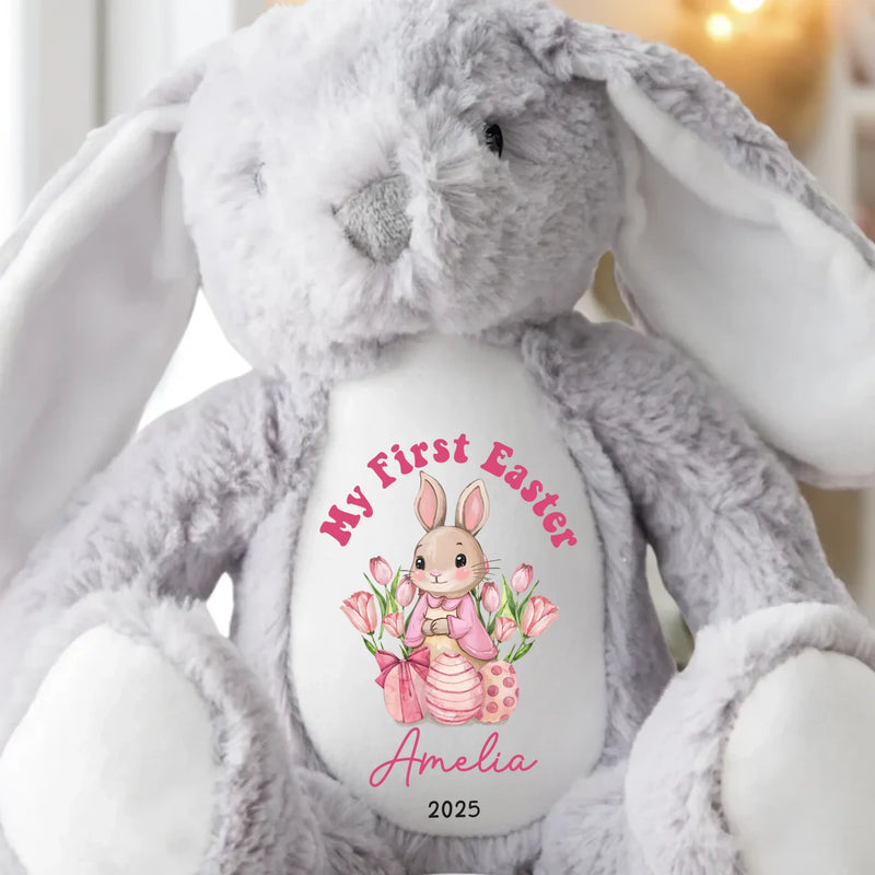 A Bunny Hug From Grandma’s Heart - Family Personalized Custom Easter Bunny Plush - Easter Gift For Baby Kids, Newborn Baby