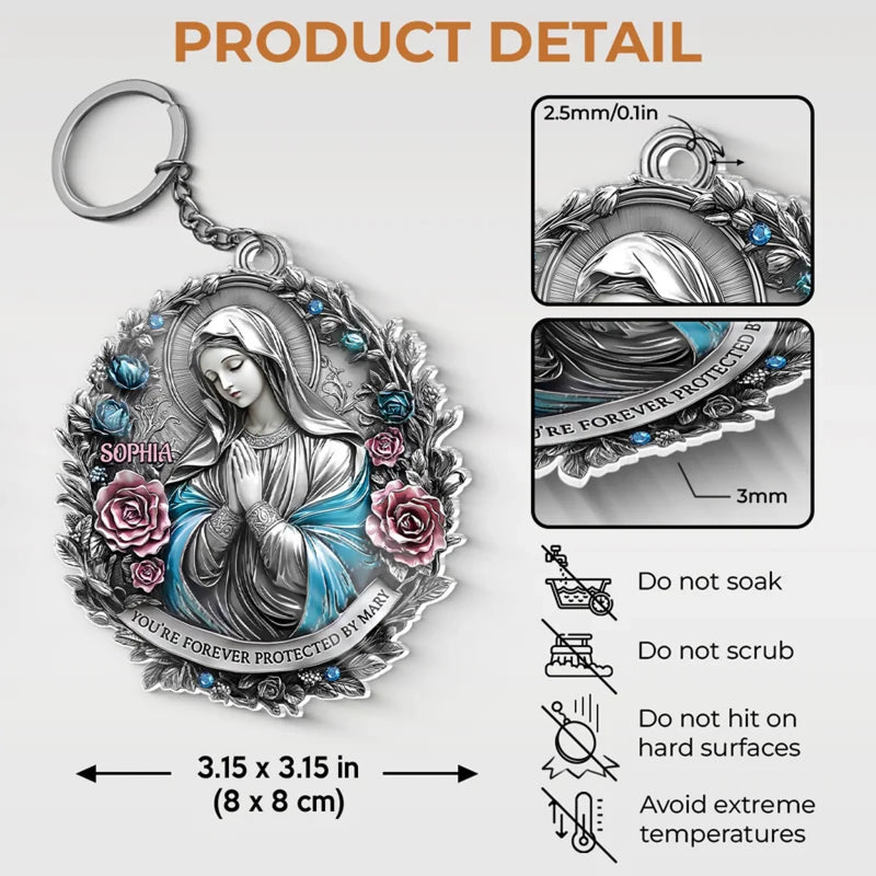 No Storm Can Shake Your Faith - Memorial Personalized Custom Shaped Acrylic Keychain - Sympathy Gift For Family Members
