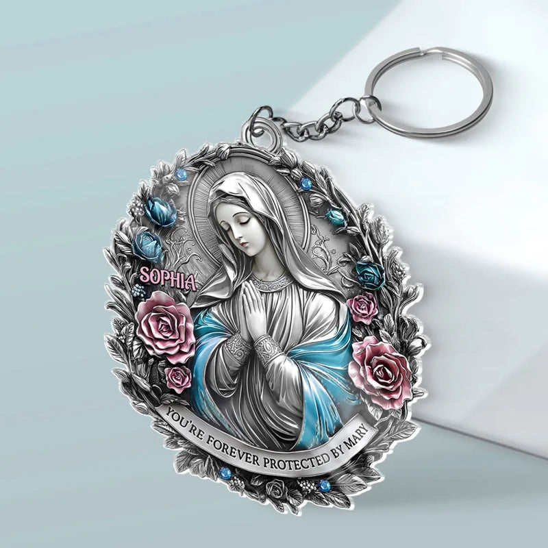 No Storm Can Shake Your Faith - Memorial Personalized Custom Shaped Acrylic Keychain - Sympathy Gift For Family Members