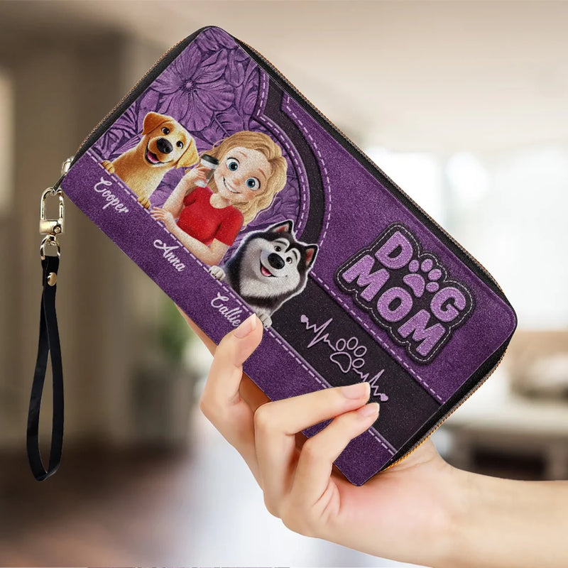 Pawsitively The Best Companion - Dog Personalized Custom Leather Long Wallet - Gift For Pet Owners, Pet Lovers