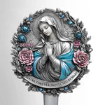 You Are Never Alone - Memorial Personalized Custom Stain Glass Style Acrylic Garden Stake - Sympathy Gift For Family