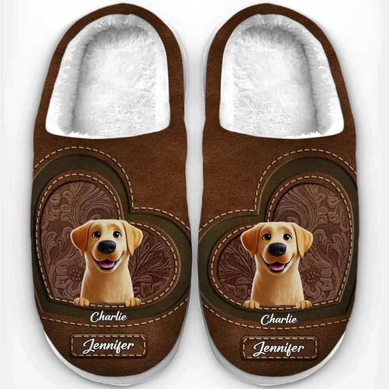 Every Step Filled With Love - Dog & Cat Personalized Custom Fluffy Slippers - Mother's Day, Gift For Pet Owners, Pet Lovers