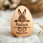 My First Easter Keepsake - Family Personalized Custom Wooden Egg Shaker - Easter Gift For Baby Kids, Newborn Baby