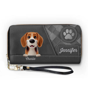 Furry Friend, Endless Love - Dog & Cat Personalized Custom Leather Long Wallet - Gift For Pet Owners, Pet Lovers