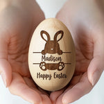 Hopping Into My First Easter - Family Personalized Custom Wooden Egg Shaker - Easter Gift For Baby Kids, Newborn Baby