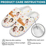 Custom Photo Mom, The Queen Of Our Hearts - Family Personalized Custom Fluffy Slippers - Mother's Day, Gift For Grandma, Mom