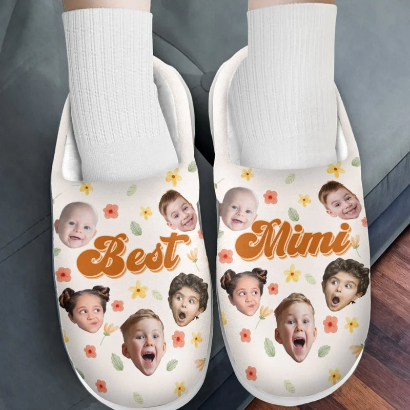 Custom Photo Mom, The Queen Of Our Hearts - Family Personalized Custom Fluffy Slippers - Mother's Day, Gift For Mom, Grandma