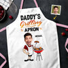 Custom Photo Chef Dad, Master Of The Grill - Family Personalized Custom Apron - Father's Day, Gift For Dad, Grandpa